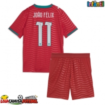Camisa de Futebol Portugal Joao Felix #11 Equipamento Principal Infantil Mundo 2026 Manga Curta (+ Calças curtas)